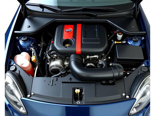 Immaculately detailed and spotless car engine bay