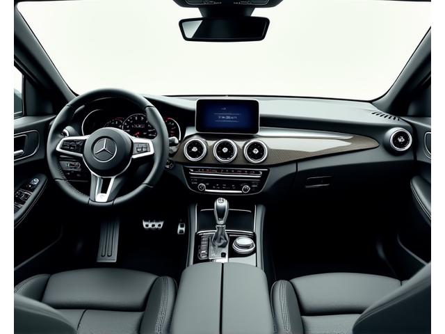 Immaculate car interior, focus on polished dashboard