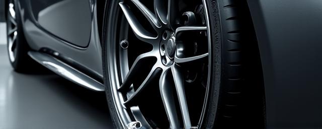 Perfectly restored alloy wheel on a sports car