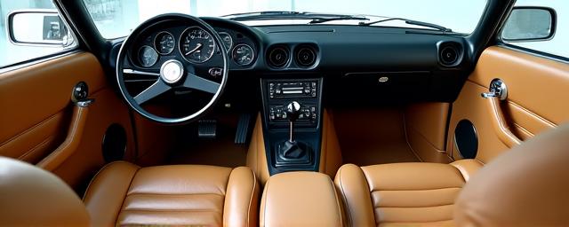 Clean and restored car interior